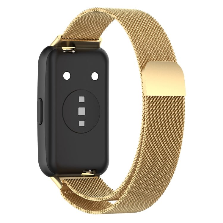 For Huawei Band 7 / 7 NFC Milan Metal Magnetic Watch Band(Gold) by bashfashion