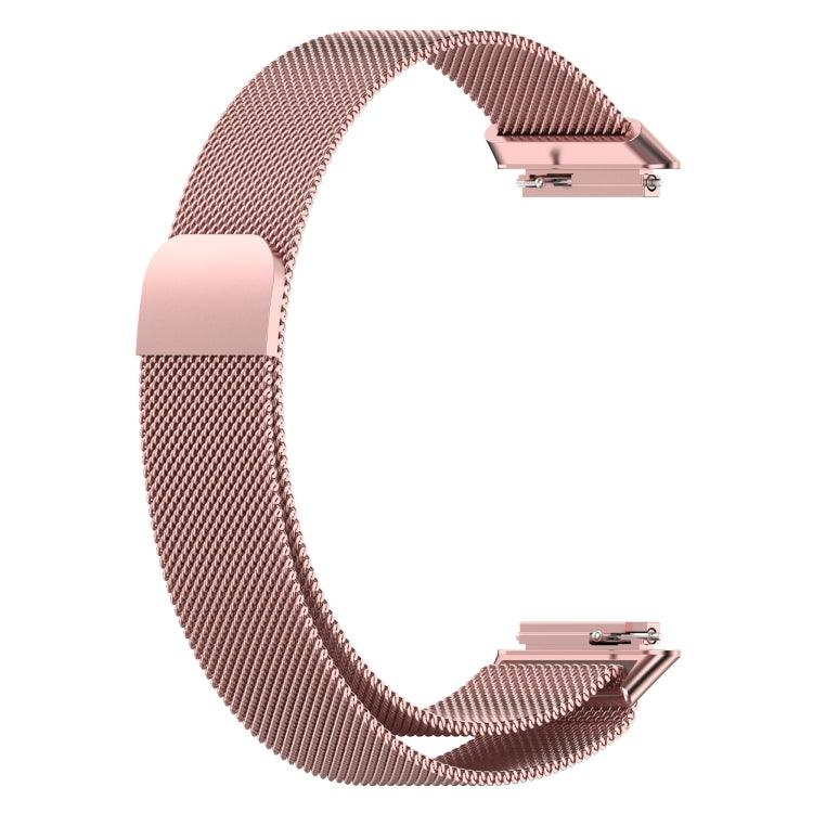 For Huawei Band 7 / 7 NFC Milan Metal Magnetic Watch Band(Rose Pink) by bashfashion