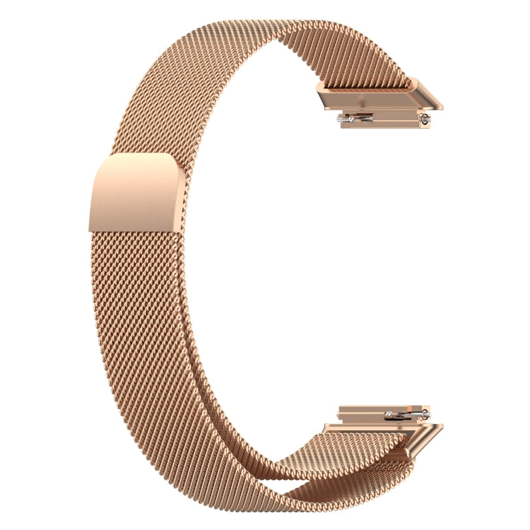 For Huawei Band 7 / 7 NFC Milan Metal Magnetic Watch Band(Rose Gold) by bashfashion