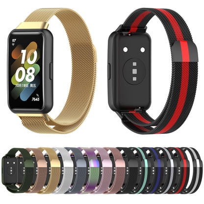 For Huawei Band 7 / 7 NFC Milan Metal Magnetic Watch Band(Black) by bashfashion