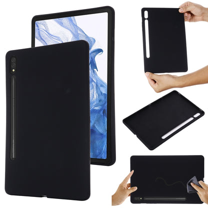 For Samsung Galaxy Tab S8 / S7 Pure Color Liquid Silicone Shockproof Tablet Case(Black) by bashfashion