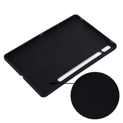 For Samsung Galaxy Tab S8 / S7 Pure Color Liquid Silicone Shockproof Tablet Case(Black) by bashfashion