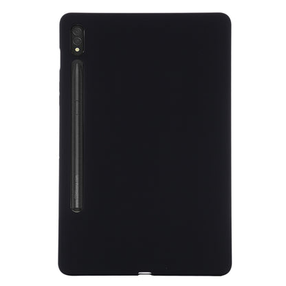 For Samsung Galaxy Tab S8 Ultra Pure Color Liquid Silicone Shockproof Tablet Case(Black) by bashfashion