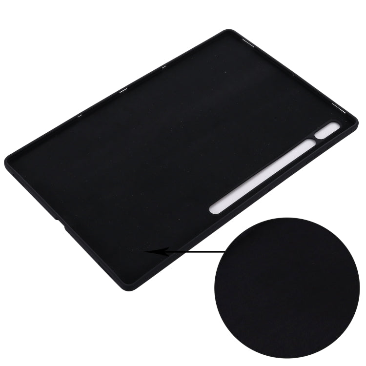 For Samsung Galaxy Tab S8 Ultra Pure Color Liquid Silicone Shockproof Tablet Case(Black) by bashfashion