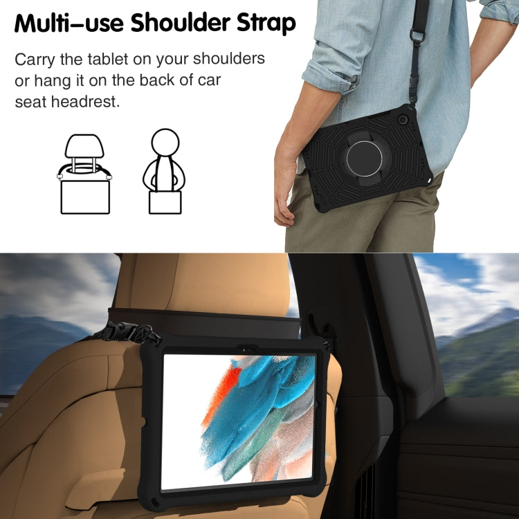 For Samsung Galaxy Tab A8 10.5 2021 Spider King EVA Protective Case with Adjustable Shoulder Strap & Holder(Black) by bashfashion
