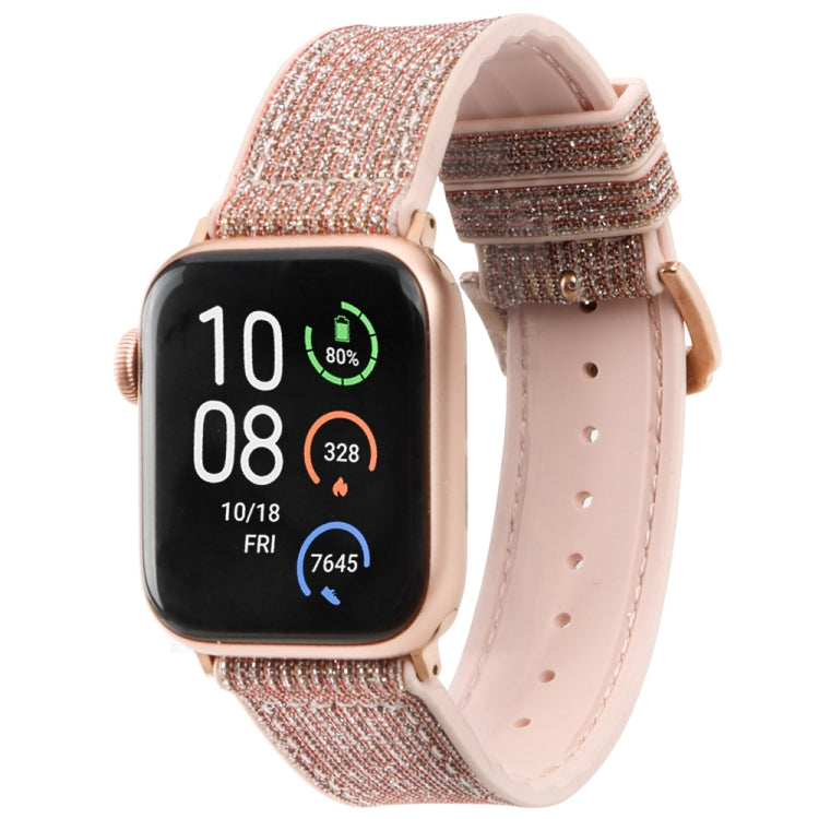 Glitter Starry Sky Watch Band For Apple Watch Series 9&8&7 41mm / SE 3&SE 2&6&SE&5&4 40mm / 3&2&1 38mm(Pink) by bashfashion