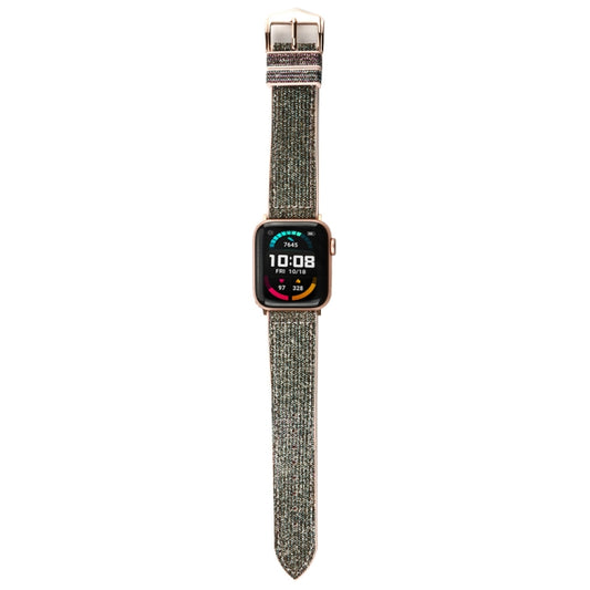 Glitter Starry Sky Watch Band For Apple Watch Series 9&8&7 41mm / SE 3&SE 2&6&SE&5&4 40mm / 3&2&1 38mm(Green) by bashfashion
