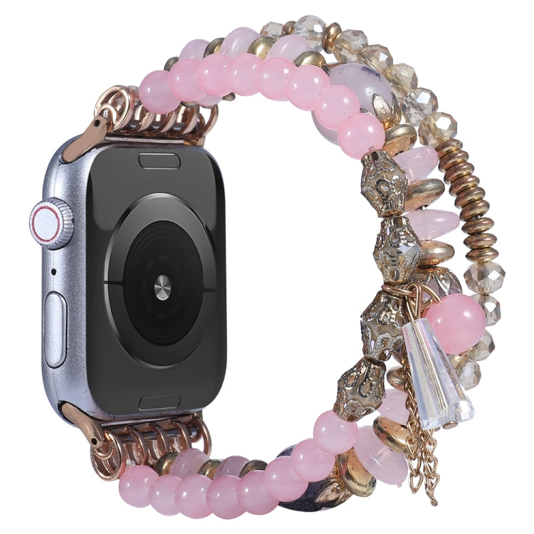 Chain Tassel Watch Band For Apple Watch Series 9&8&7 41mm / SE 3&SE 2&6&SE&5&4 40mm / 3&2&1 38mm(Pink) by bashfashion