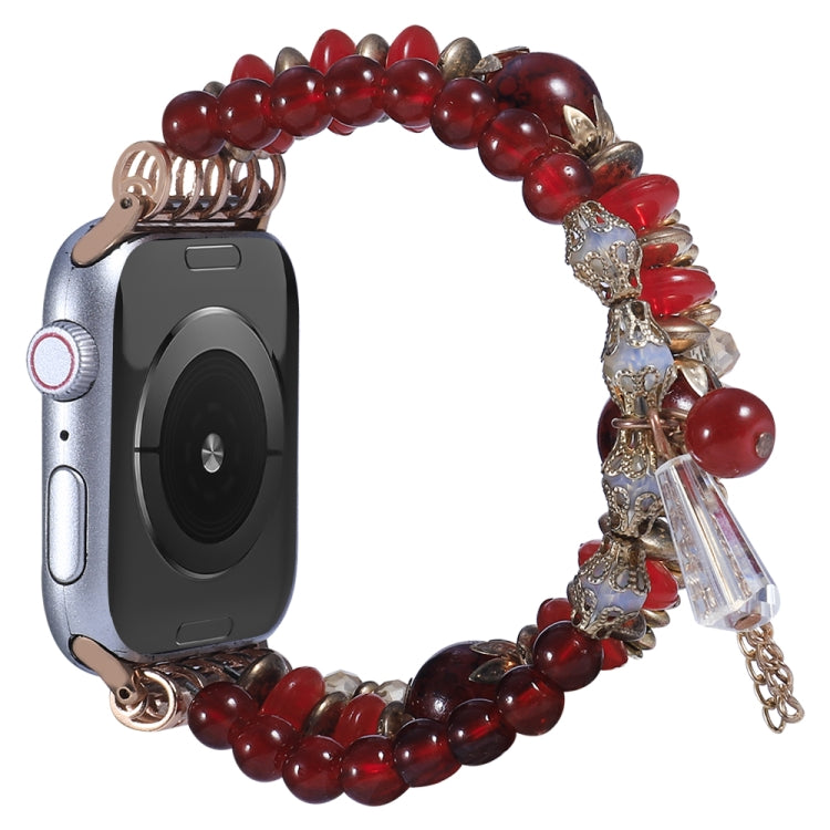 Chain Tassel Watch Band For Apple Watch Series 9&8&7 41mm / SE 3&SE 2&6&SE&5&4 40mm / 3&2&1 38mm(Red) by bashfashion