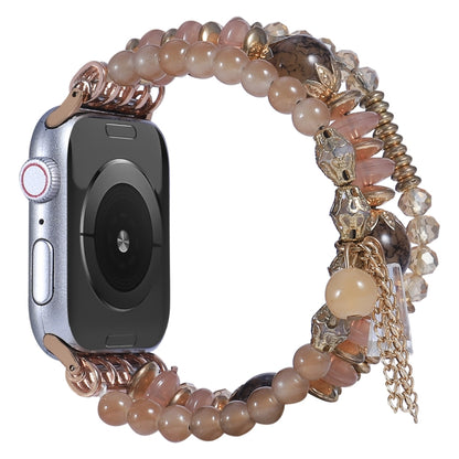 Chain Tassel Watch Band For Apple Watch Series 9&8&7 41mm / SE 3&SE 2&6&SE&5&4 40mm / 3&2&1 38mm(Light Coffee) by bashfashion