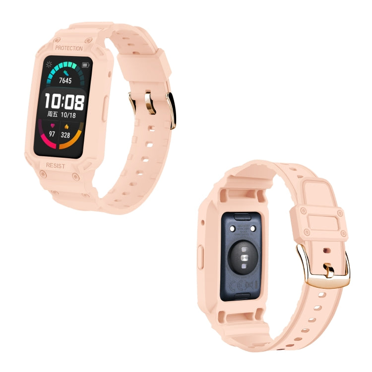 For Huawei Watch Fit / Honor Watch ES Integrated TPU Watch Band(Pink) by bashfashion