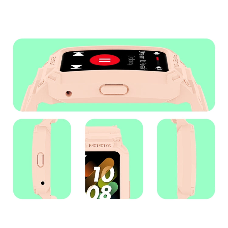 For Huawei Band 7 / 6 / Honor Band 6 Integrated TPU Watch Band(Pink) by bashfashion