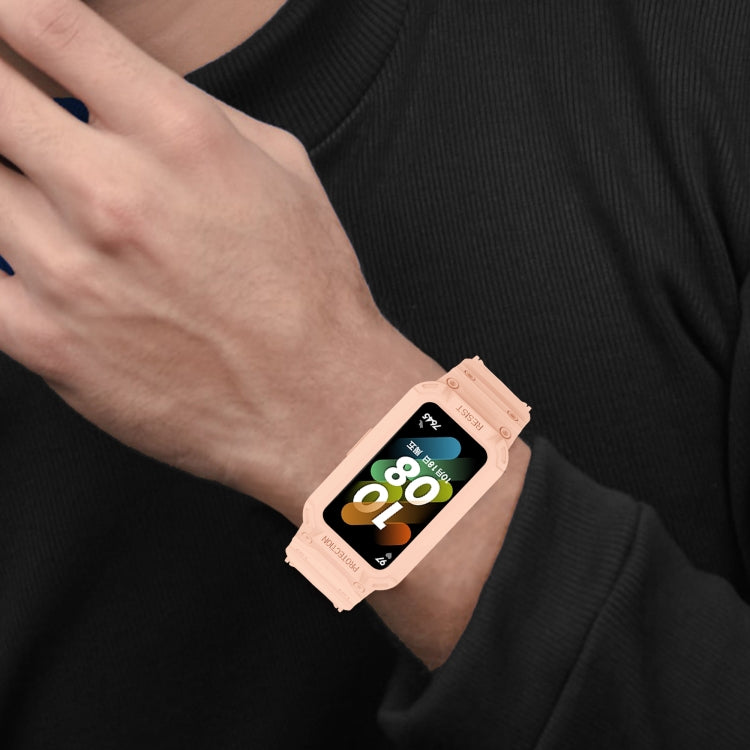 For Huawei Band 7 / 6 / Honor Band 6 Integrated TPU Watch Band(Pink) by bashfashion
