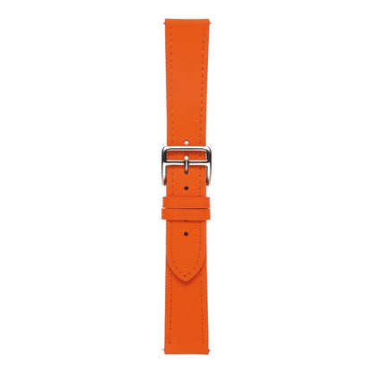 For Samsung Galaxy Watch4 20mm Plain Weave Genuine Leather Watch Band(Orange) by bashfashion