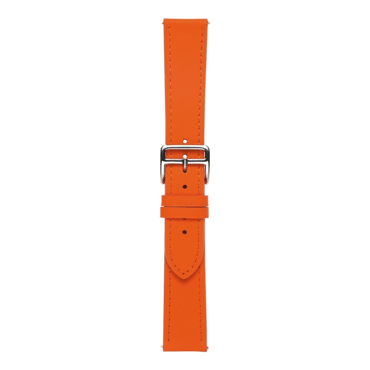 For Huawei Watch GT 3 Pro 22mm Plain Weave Genuine Leather Watch Band(Orange) by bashfashion