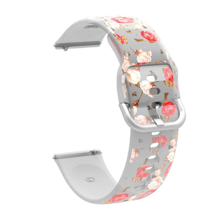 For Samsung Galaxy Watch4 20mm Transparent Printed TPU Silicone Watch Band(2) by bashfashion