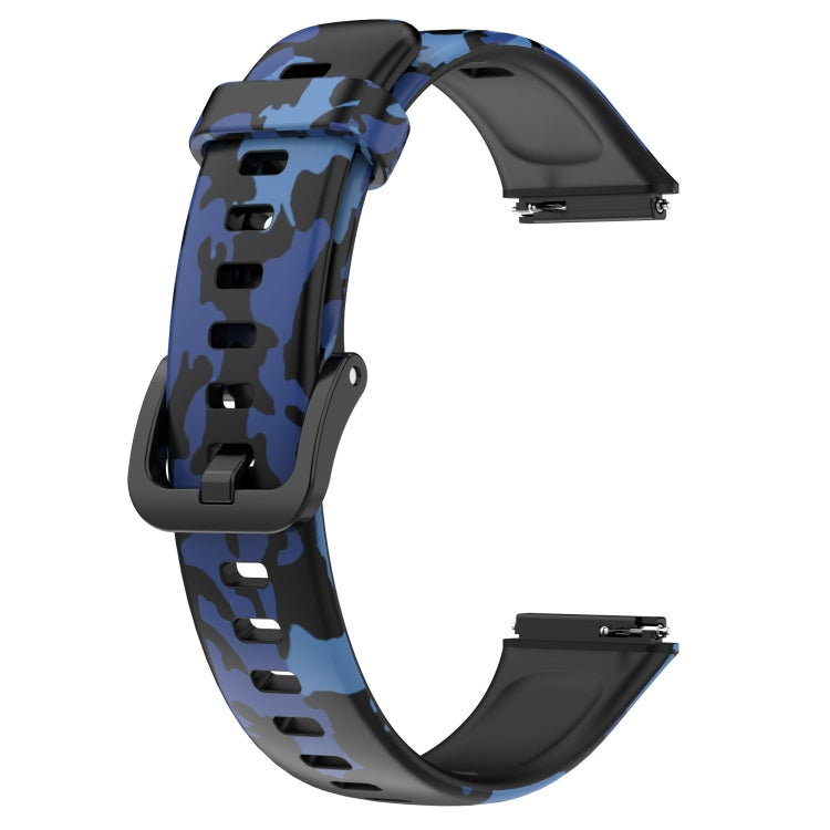 For Huawei Band 7 TPU Watch Band(Camouflage Blue) by bashfashion