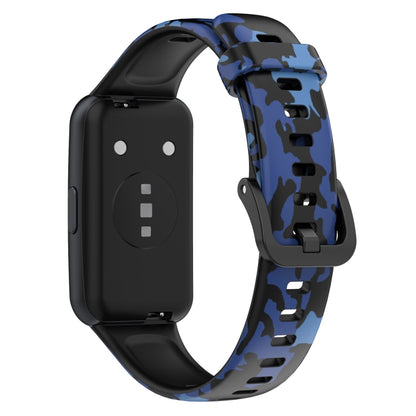For Huawei Band 7 TPU Watch Band(Camouflage Blue) by bashfashion