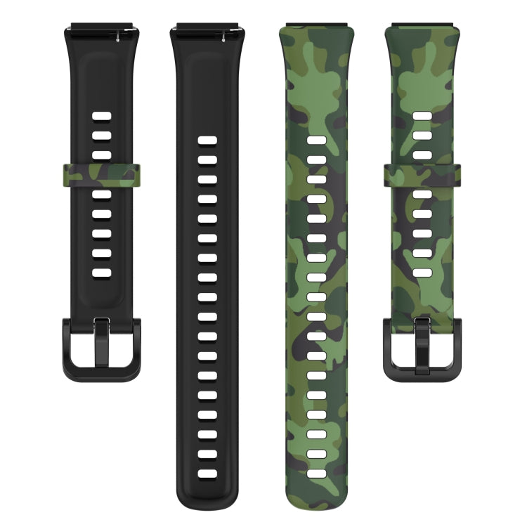 For Huawei Band 7 TPU Watch Band(Camouflage Green) by bashfashion