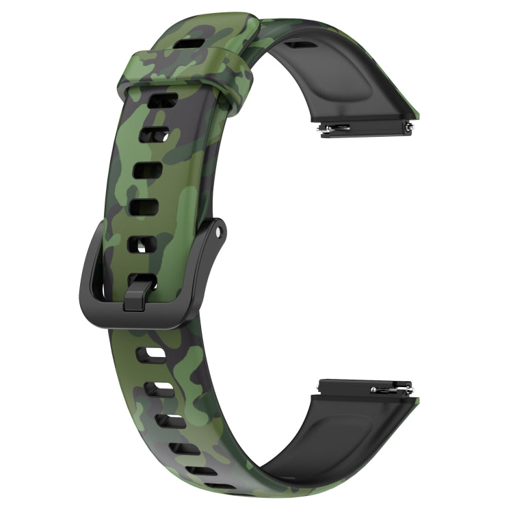 For Huawei Band 7 TPU Watch Band(Camouflage Green) by bashfashion
