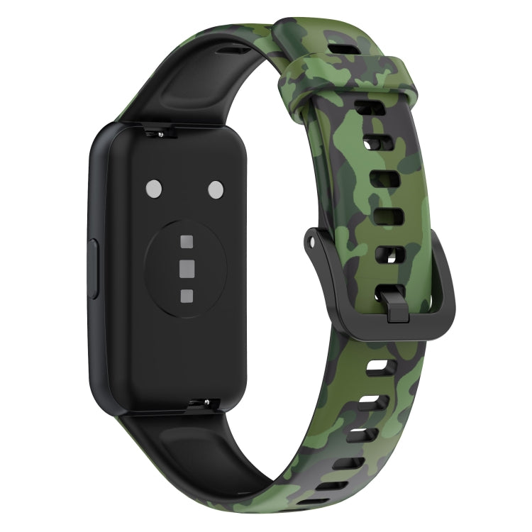 For Huawei Band 7 TPU Watch Band(Camouflage Green) by bashfashion