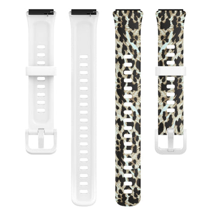 For Huawei Band 7 TPU Watch Band(Brown Leopard Print) by bashfashion