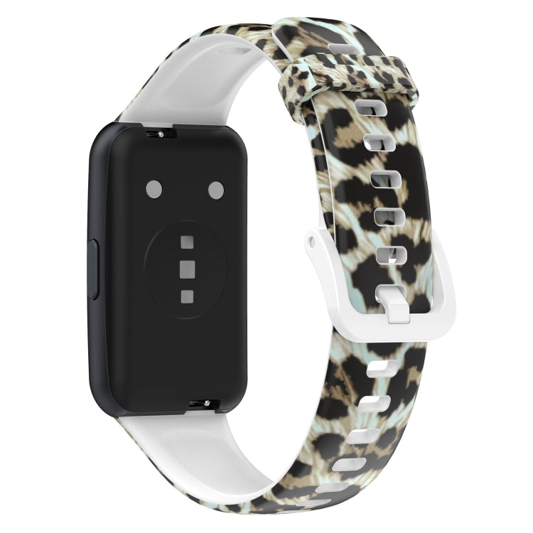 For Huawei Band 7 TPU Watch Band(Brown Leopard Print) by bashfashion