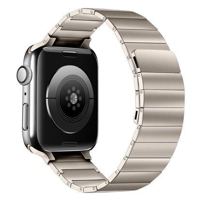 Magnetic Steel Watch Band For Apple Watch Series 9&8&7 41mm / SE 3&SE 2&6&SE&5&4 40mm / 3&2&1 38mm (Starlight) by bashfashion