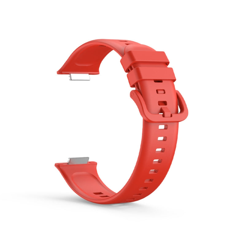 For Huawei Watch Fit 2 Solid Color Silicone Watch Band(Red) by bashfashion