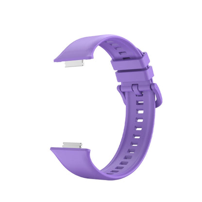 For Huawei Watch Fit 2 Solid Color Silicone Watch Band(Purple) by bashfashion