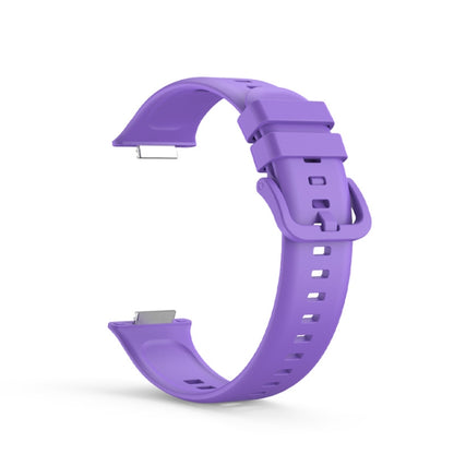 For Huawei Watch Fit 2 Solid Color Silicone Watch Band(Purple) by bashfashion