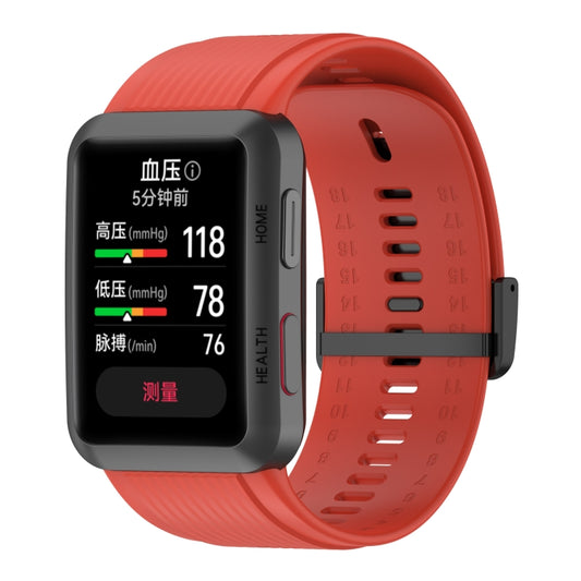 For Huawei Watch D Solid Color Silicone Watch Band with Buckle(Orange) by bashfashion