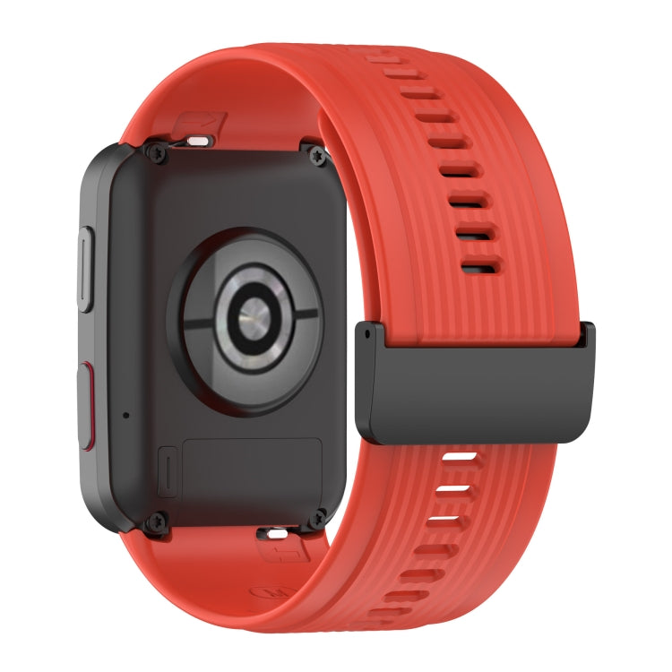 For Huawei Watch D Solid Color Silicone Watch Band with Buckle(Orange) by bashfashion