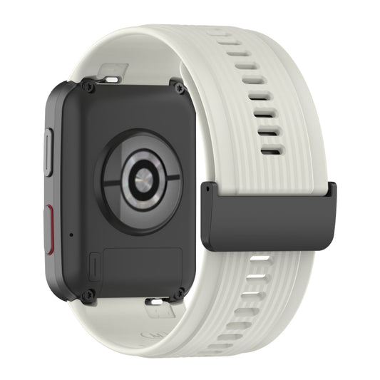 For Huawei Watch D Solid Color Silicone Watch Band with Buckle(Beige White) by bashfashion