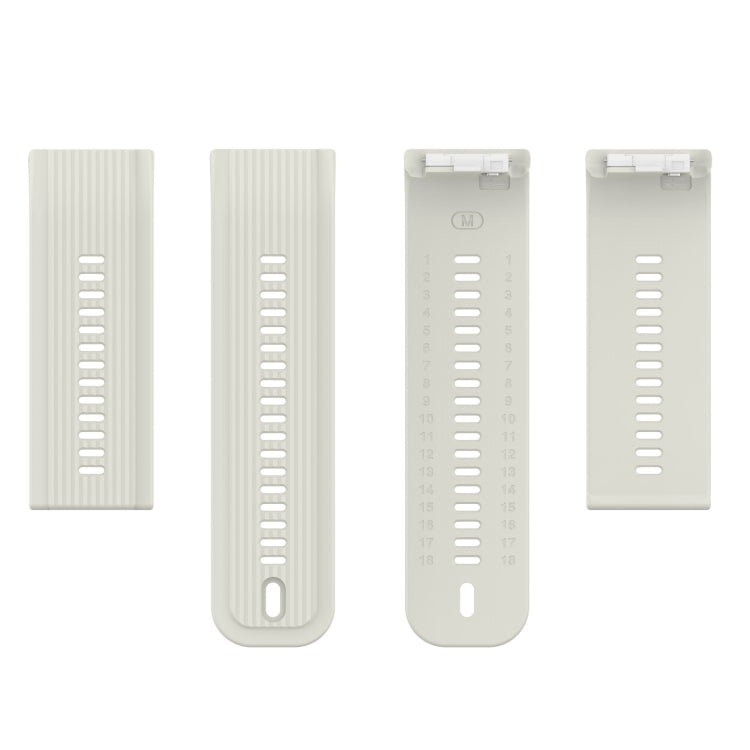 For Huawei Watch D Solid Color Silicone Watch Band with Buckle(Beige White) by bashfashion