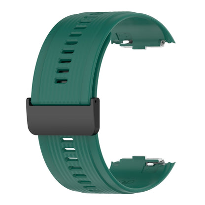 For Huawei Watch D Solid Color Silicone Watch Band with Buckle(Dark Green) by bashfashion