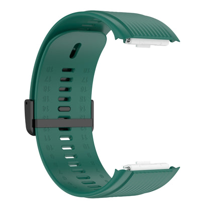 For Huawei Watch D Solid Color Silicone Watch Band with Buckle(Dark Green) by bashfashion