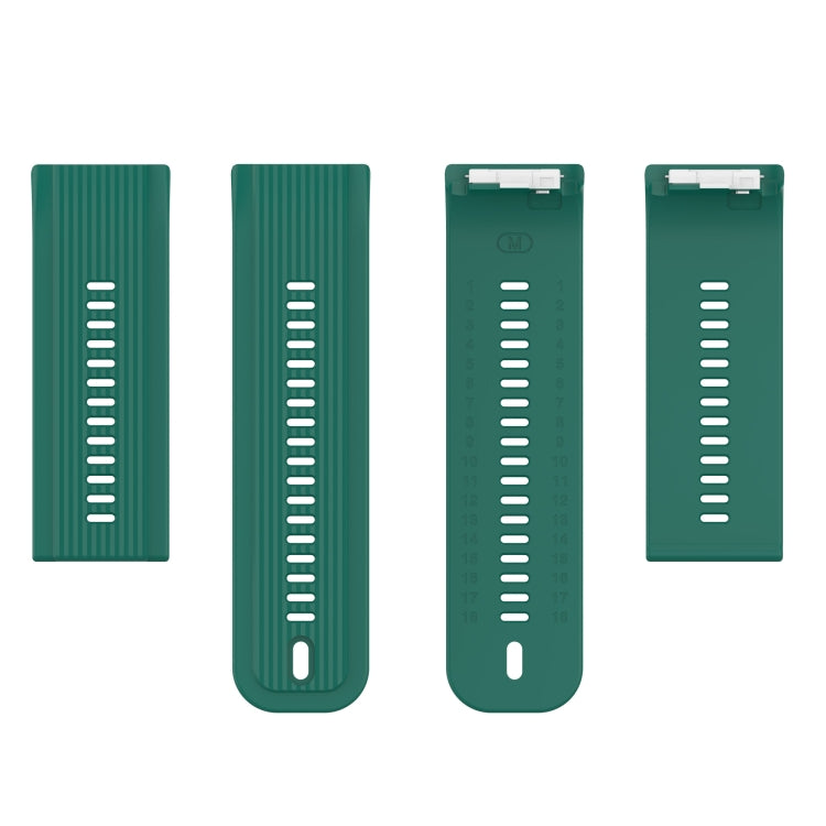 For Huawei Watch D Solid Color Silicone Watch Band with Buckle(Dark Green) by bashfashion