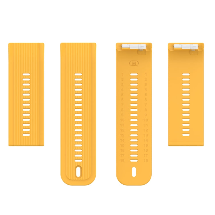 For Huawei Watch D Solid Color Silicone Watch Band with Buckle(Yellow) by bashfashion