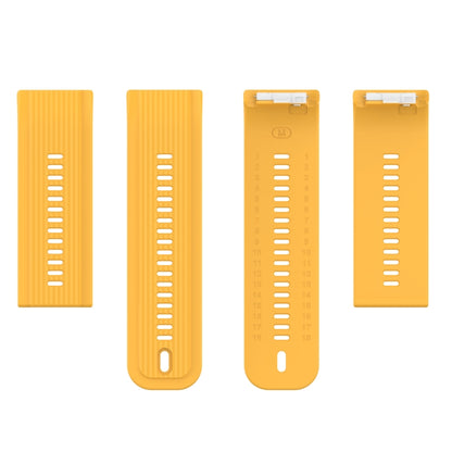 For Huawei Watch D Solid Color Silicone Watch Band with Buckle(Yellow) by bashfashion