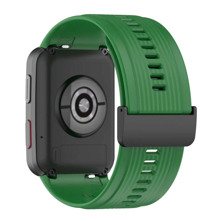 For Huawei Watch D Solid Color Silicone Watch Band with Buckle(Green) by bashfashion