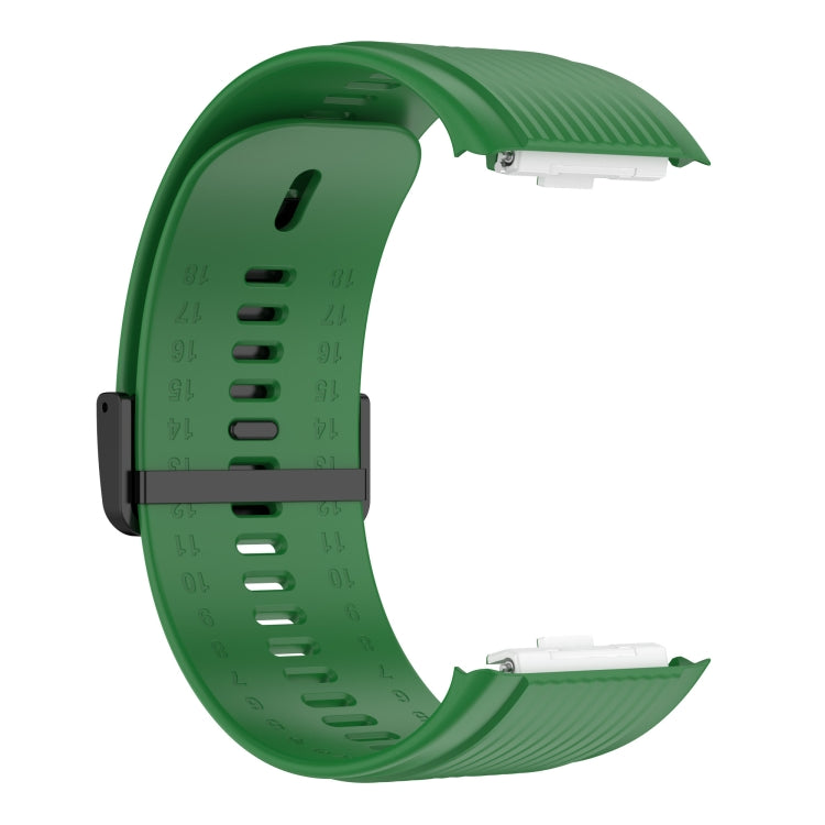 For Huawei Watch D Solid Color Silicone Watch Band with Buckle(Green) by bashfashion