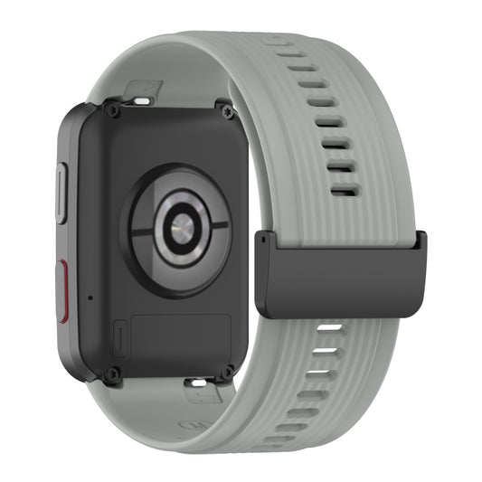 For Huawei Watch D Solid Color Silicone Watch Band with Buckle(Grey) by bashfashion
