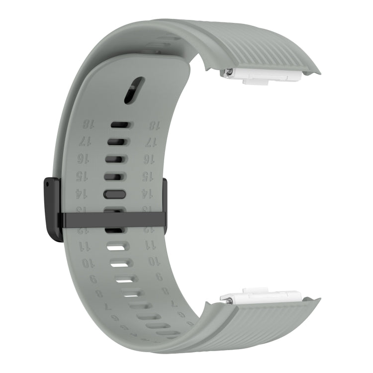 For Huawei Watch D Solid Color Silicone Watch Band with Buckle(Grey) by bashfashion
