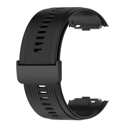 For Huawei Watch D Solid Color Silicone Watch Band with Buckle(Black) by bashfashion