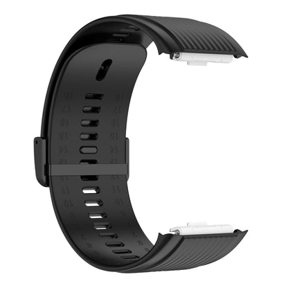 For Huawei Watch D Solid Color Silicone Watch Band with Buckle(Black) by bashfashion