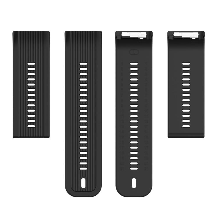 For Huawei Watch D Solid Color Silicone Watch Band with Buckle(Black) by bashfashion