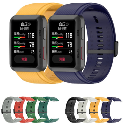 For Huawei Watch D Solid Color Silicone Watch Band with Buckle(Green) by bashfashion