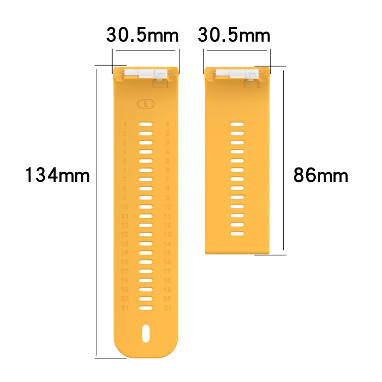 For Huawei Watch D Solid Color Silicone Watch Band with Buckle(Yellow) by bashfashion