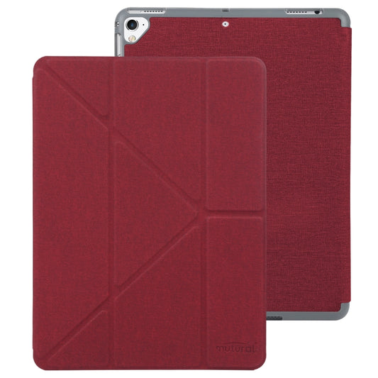 Mutural King Kong Series Deformation Holder Leather Tablet Case For iPad 9.7 2018 / 2017(Red) by Mutural